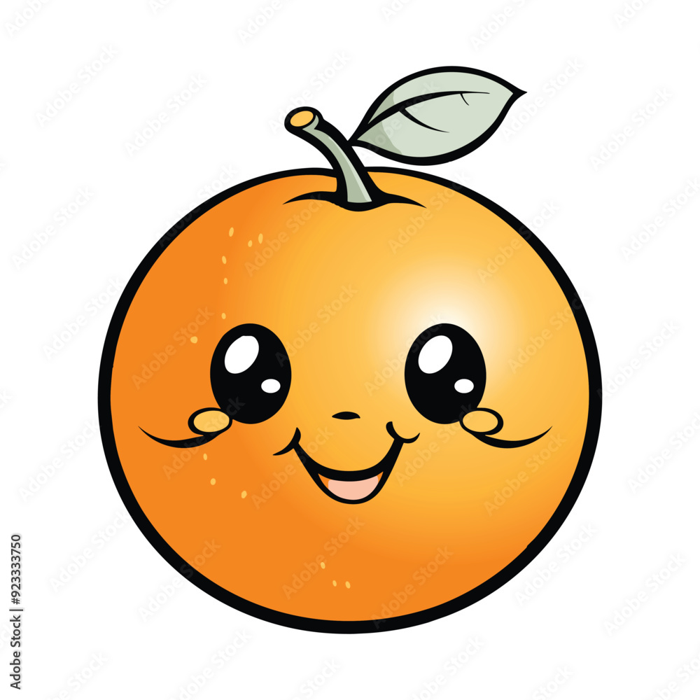Fototapeta premium illustration of a cute orange