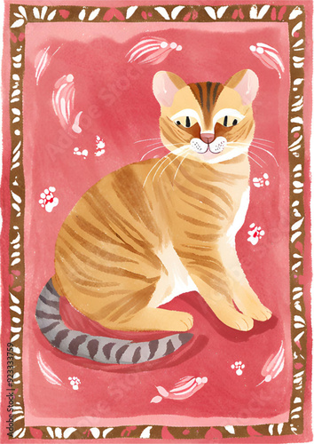 Bengal cat on carpet