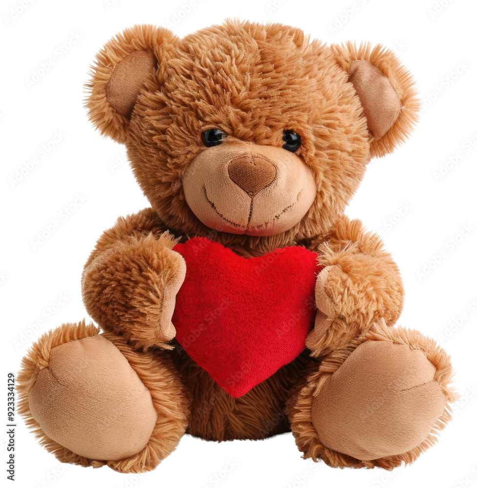 Fototapeta premium PNG Cute teddy bear holding heart