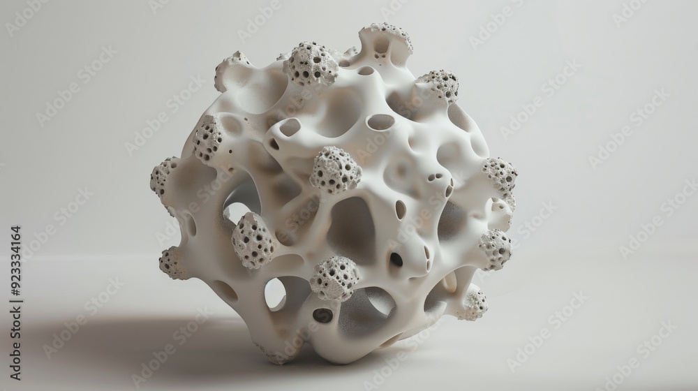 A close-up of a white, intricately detailed coral-like sculpture with a modern, artistic design against a simple, minimalistic background. A close-up of a white, intricately detailed coral-like sculpture with a modern, artistic design against a simple, minimalistic background.