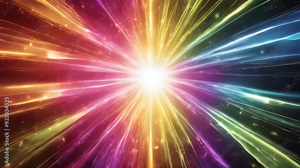 Rainbow Burst Rays Exploding Multi Colored Sunbeam Rainbow Burst Rays Exploding Multi Colored Sunbeam