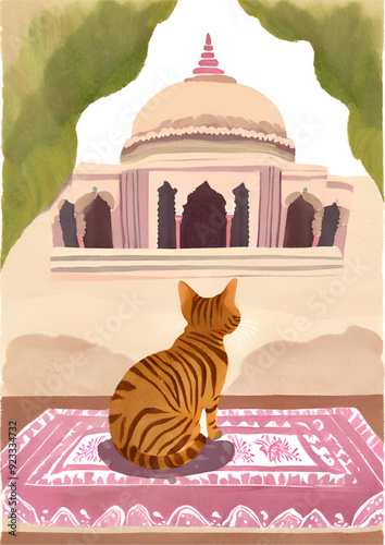 Bengal cat at the temple