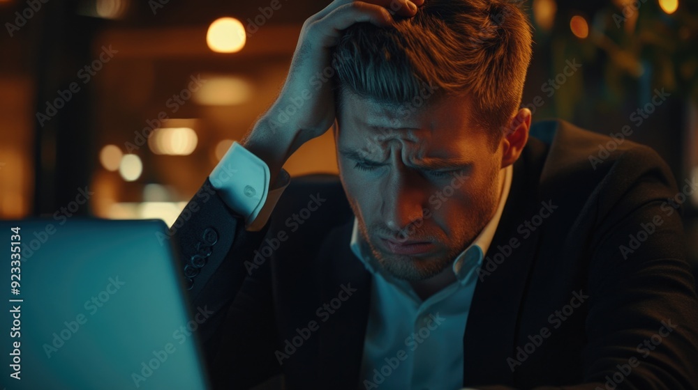Fototapeta premium Stressed Businessman