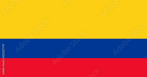 Colombia vector flag. Accurate dimensions and official colors. This file is suitable for digital editing and printing of any size.