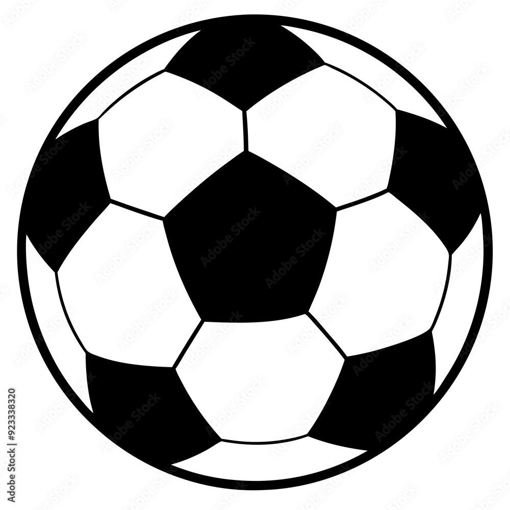 soccer ball on a white background silhouette vector illustration soccer ball on a white background silhouette vector illustration