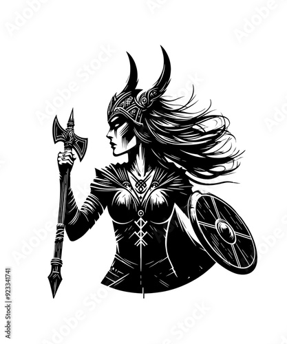 Viking Shield Maiden Warrior 