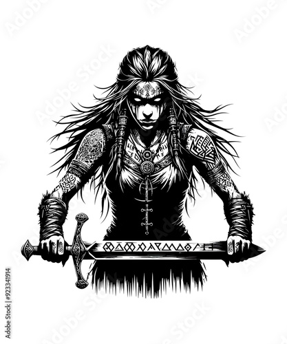 Viking Shield Maiden Warrior 