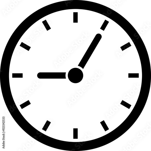 Time clock icon. Linear icon.