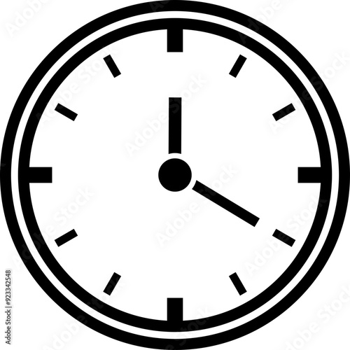 Clock icon. Linear sign. Time icon.