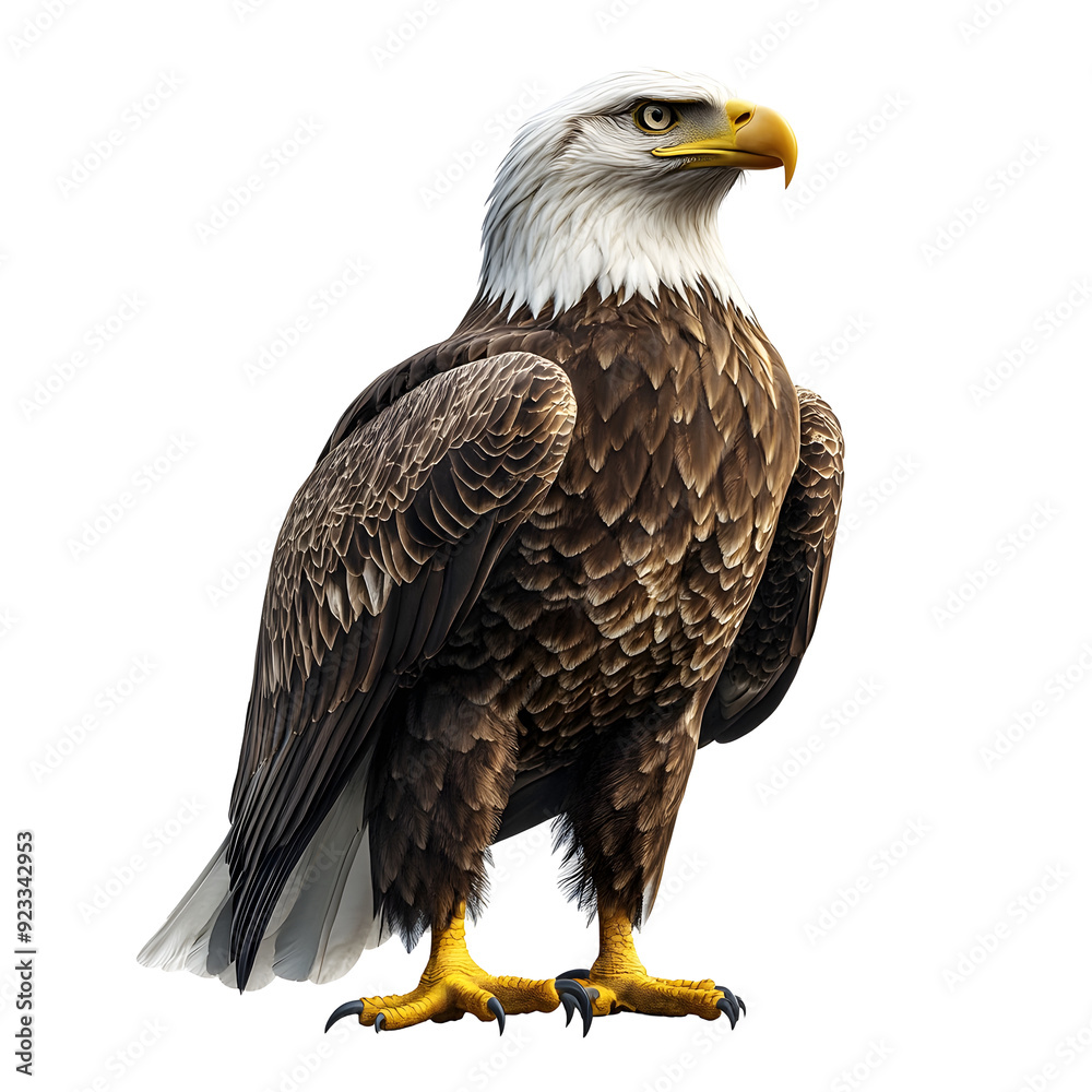 Fototapeta premium Majestic Bald Eagle Captured in High-Detail Photography