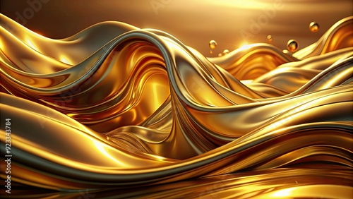 Liquid gold elegance with abstract waves in a surreal display, liquid, gold, elegance, abstract, waves, surreal, display, art photo