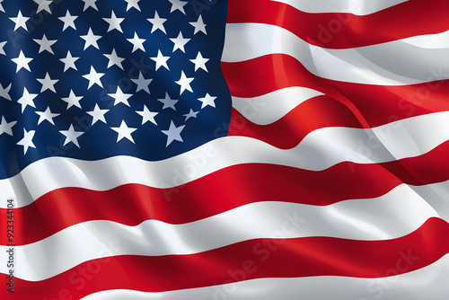 Wallpaper Mural Illustration of the USA national flag Torontodigital.ca