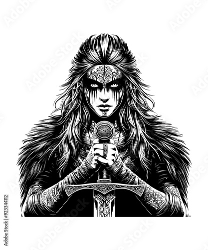 Viking Shield Maiden Warrior