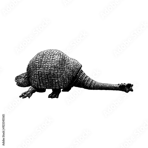 Doedicurus hand drawing vector isolated on background.