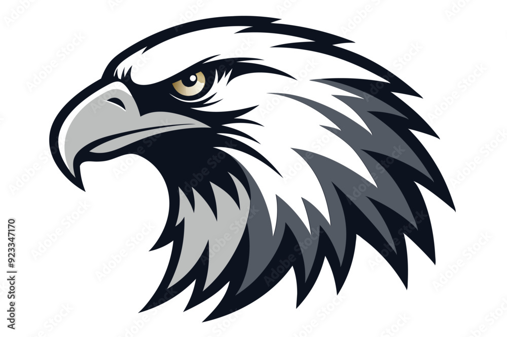  eagle head silhouette vector illustration 