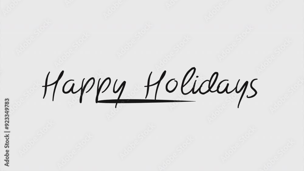 A handwritten message in casual style reads Happy Holidays in black ink on a white background, spreading a warm and festive sentiment A handwritten message in casual style reads Happy Holidays in black ink on a white background, spreading a warm and festive sentiment