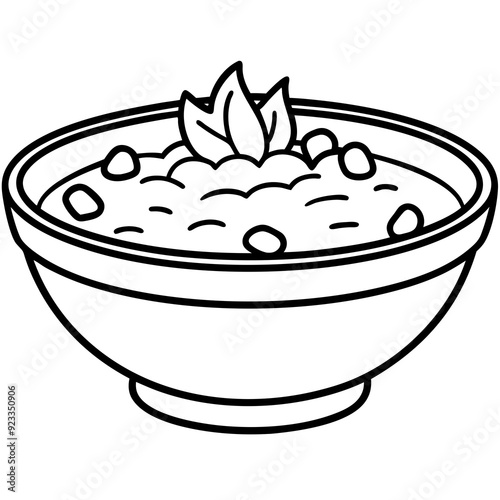 Chili con carne illustration, drawing, engraving, ink, line art, vector photo