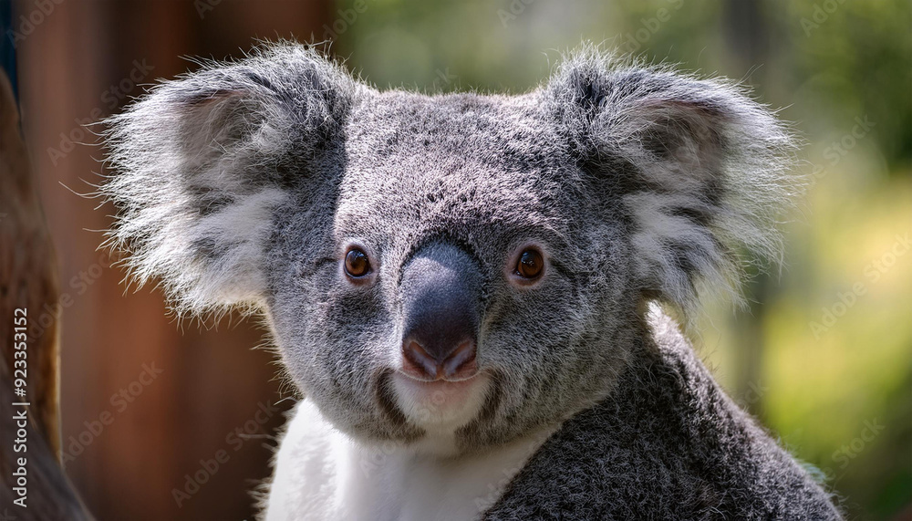 Obraz premium a Koala, Emphasizing Its Gentle Expression and Fur Texture