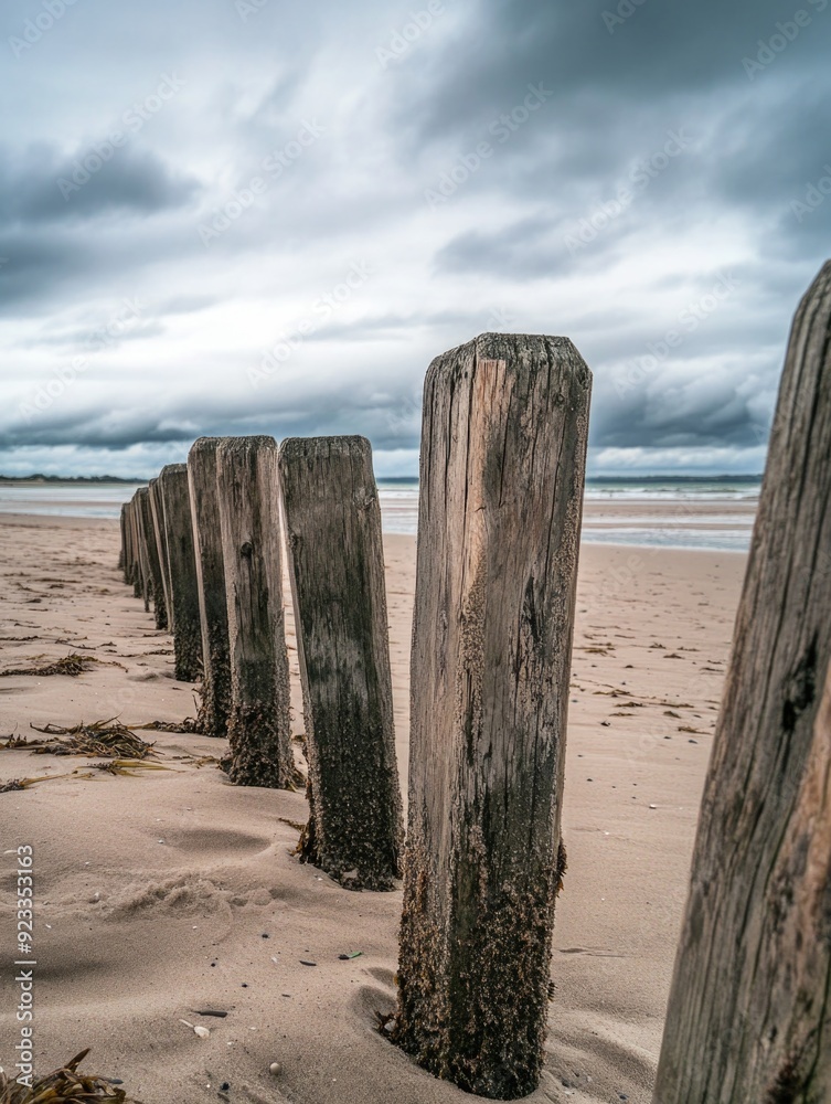 Moody Beach Vista with Driftwood Stumps Moody Beach Vista with Driftwood Stumps