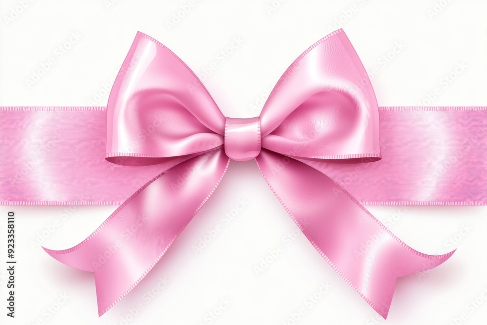 pink ribbon, gift wrap vector , white background pink ribbon, gift wrap vector , white background