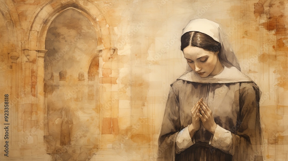 Illustration of Prayer of St. Colette of Corbie in 15th-Century French ...