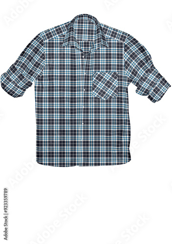 Plaid Check Men shirt organic cotton summer season.