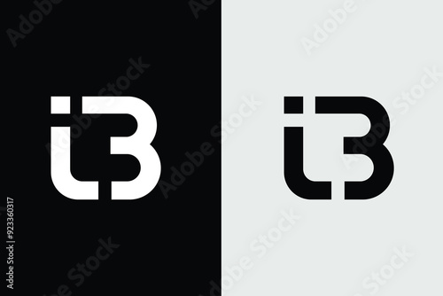 Premium Vector B Logo Alphabet letter monogram icon logo BI or IB