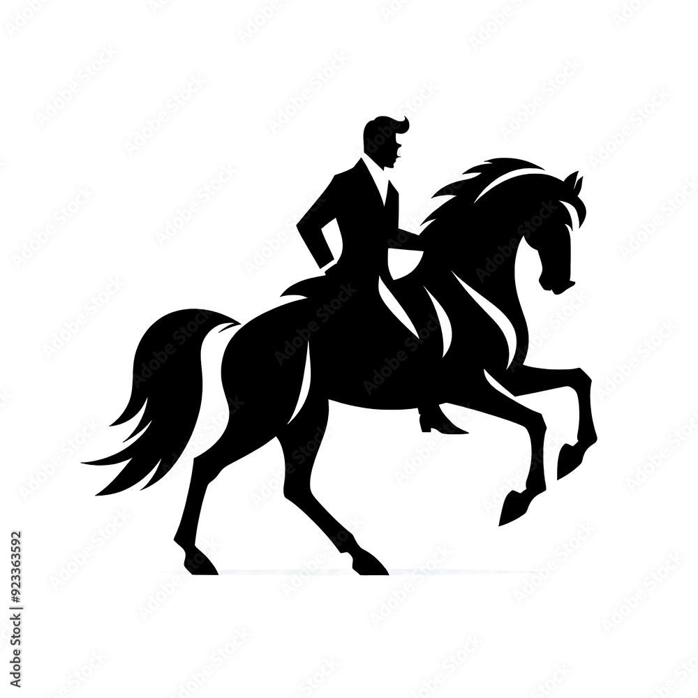 A man riding a horse A man riding a horse
