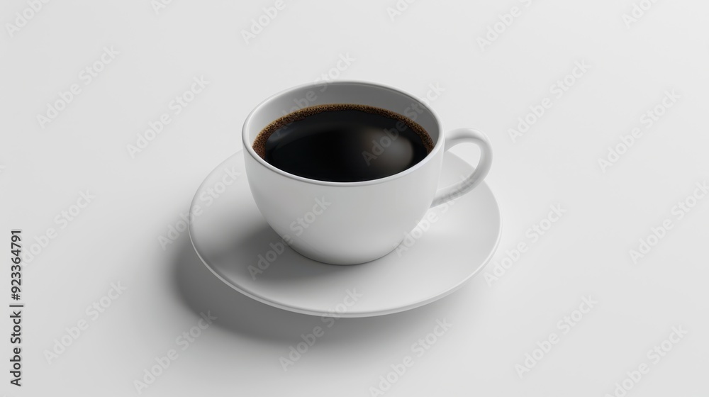 The white coffee cup The white coffee cup