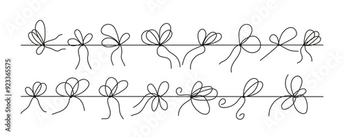 Simple linear illustration of ropes tied in knots. The design features a minimalist depiction of various knots and nets