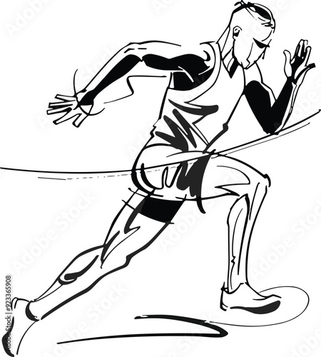 vector illustration of the runner