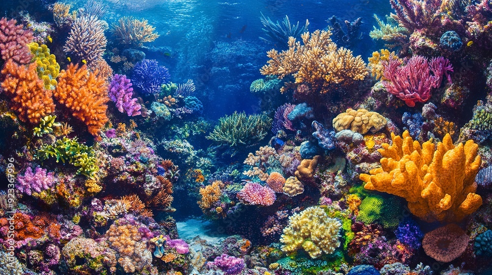 Naklejka premium coral reef and coral 