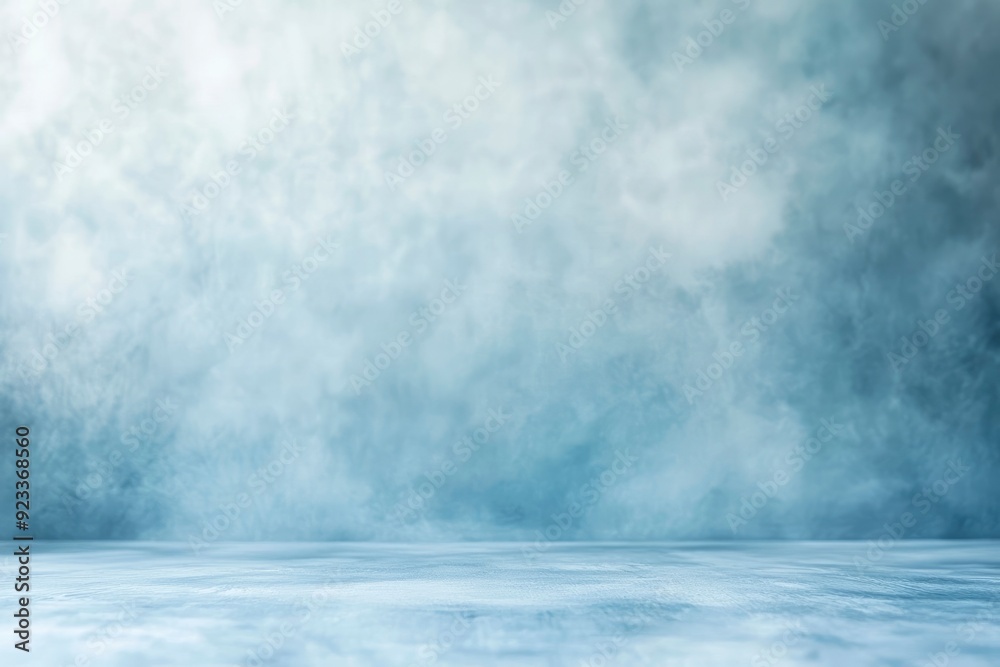 Obraz premium blur abstract soft blue studio and wall background , ai