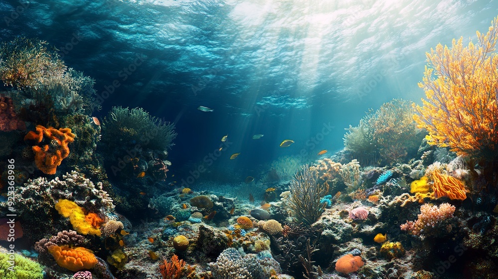Underwater coral reef landscape Underwater coral reef landscape