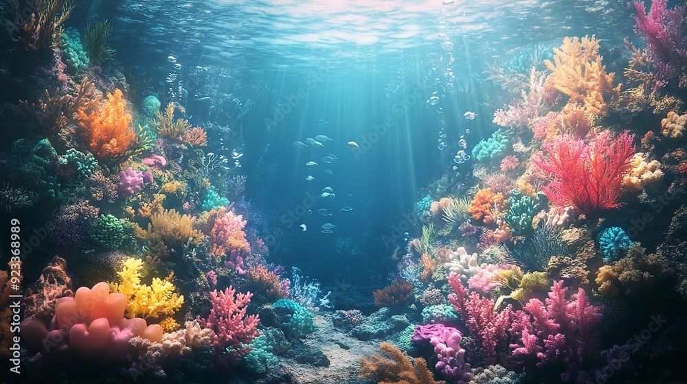 Underwater coral reef landscape Underwater coral reef landscape