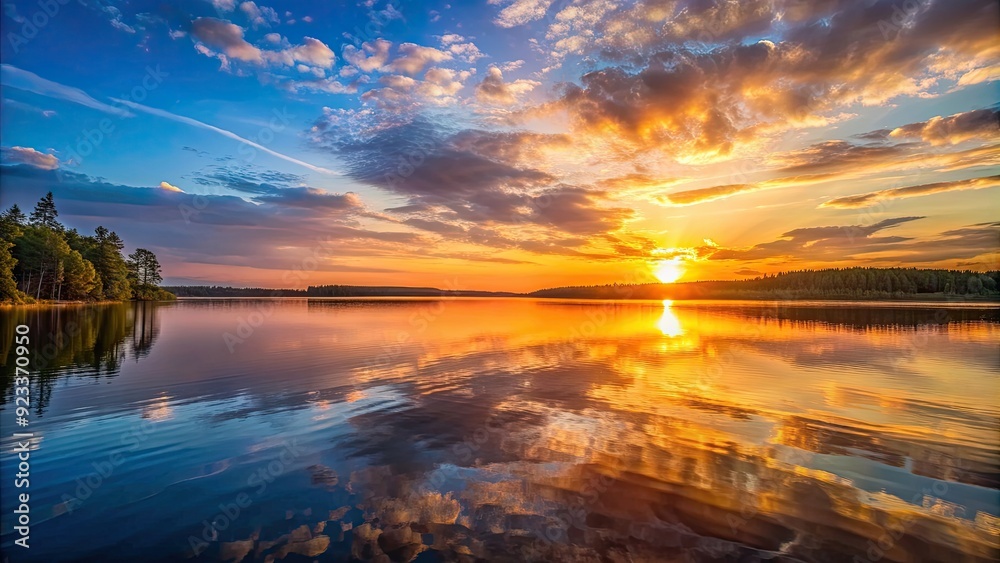 Sunset casting a warm glow on a calm lake , tranquil, reflection, serene, water, peaceful, dusk, nature, beauty, horizon, scenic Sunset casting a warm glow on a calm lake , tranquil, reflection, serene, water, peaceful, dusk, nature, beauty, horizon, scenic