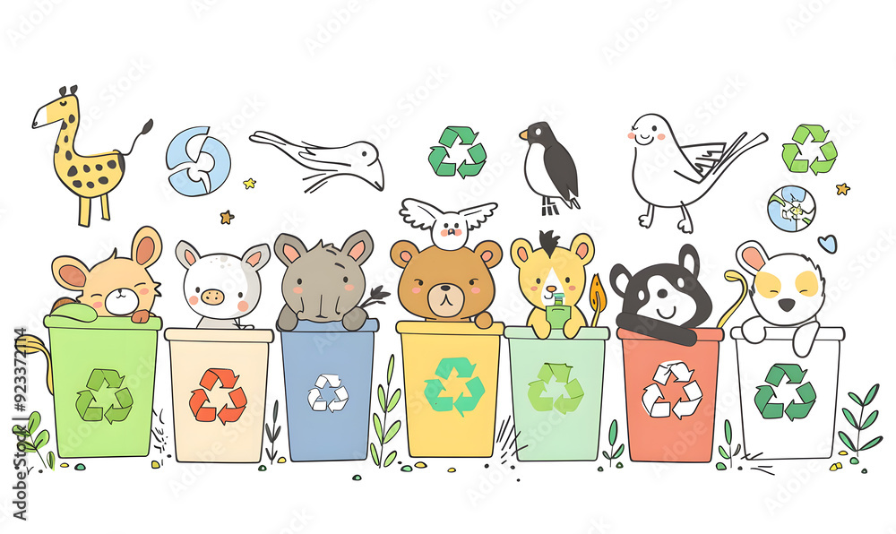 Fototapeta premium recycle and reuse products concept to keep the world green.