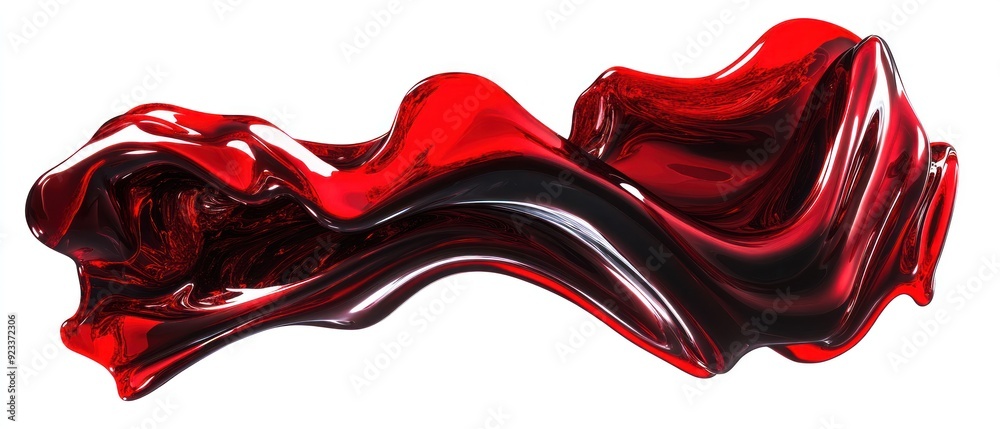 Abstract Red Liquid Swirling in Motion Abstract Red Liquid Swirling in Motion