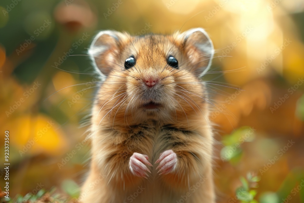 Commercial photo of a hamster with silly makeup on a plain background Commercial photo of a hamster with silly makeup on a plain background