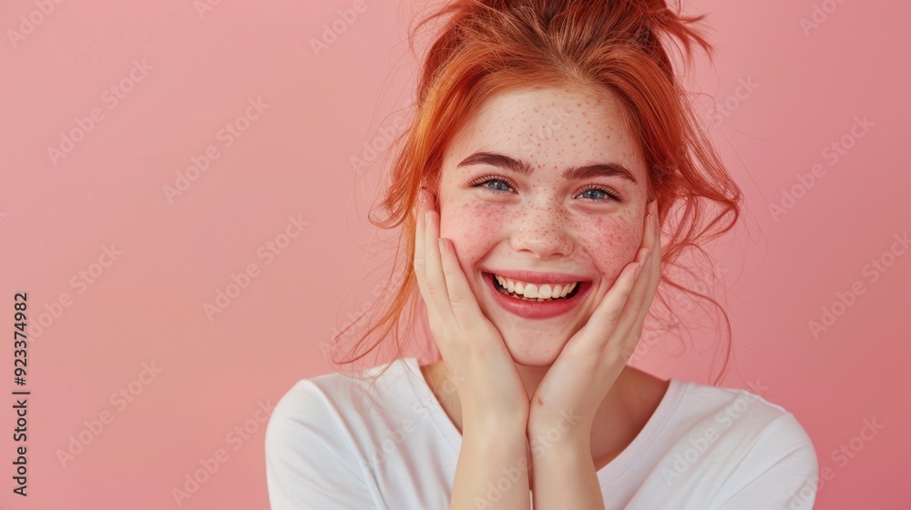 Fototapeta premium The Happy Freckled Girl