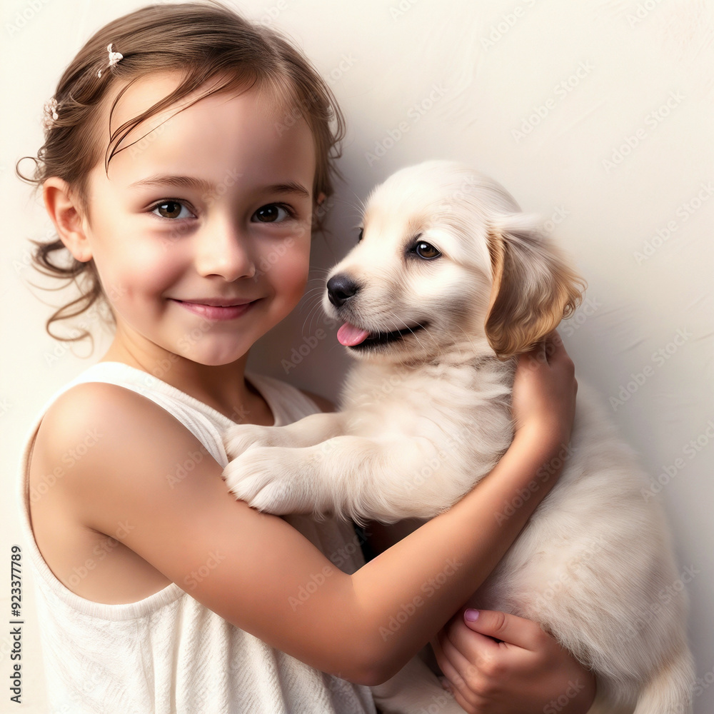 Young Girl is holding her Puppy. Young Girl is holding her Puppy.