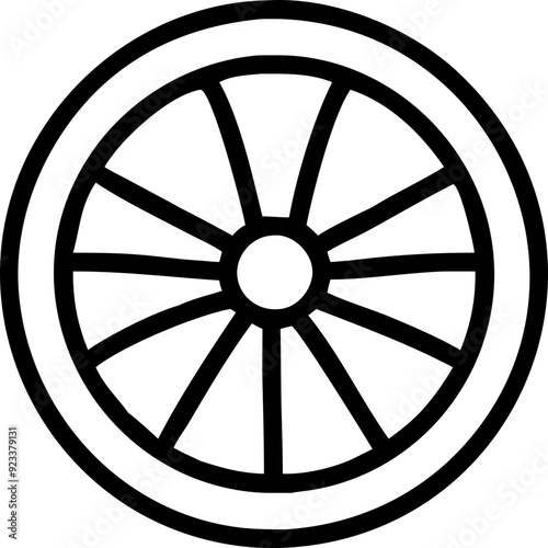autumnal wheel with rustic charm - fall season design element