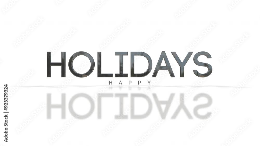 In this image, the words Happy Holidays are reflected on water's surface, appearing in white against a black background. A serene and festive atmosphere is depicted In this image, the words Happy Holidays are reflected on water's surface, appearing in white against a black background. A serene and festive atmosphere is depicted