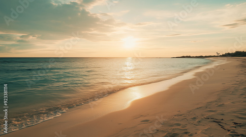 Wallpaper Mural The sunset over a beautiful beach Torontodigital.ca