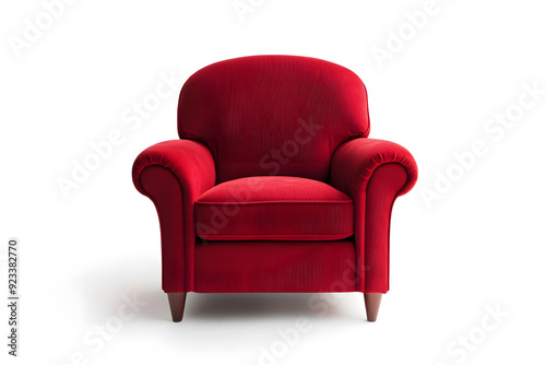 Modern color soft armchair chair isolated on white background