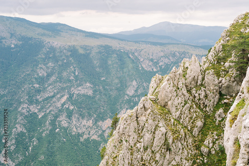 Curevac Hiking Mountains in Durmitor National Park, Zabljak, Montenegro - Jagged Stone Rocks and Mountain Views - Incredible Hikes overlooking Tara Canyon and Forest photo