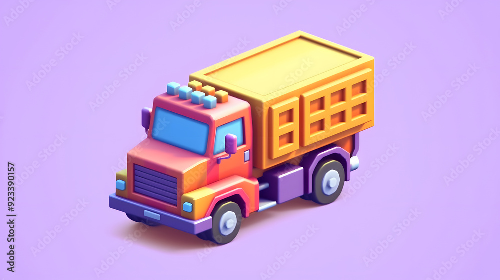 Truck game 3d pixel cartoon Truck game 3d pixel cartoon