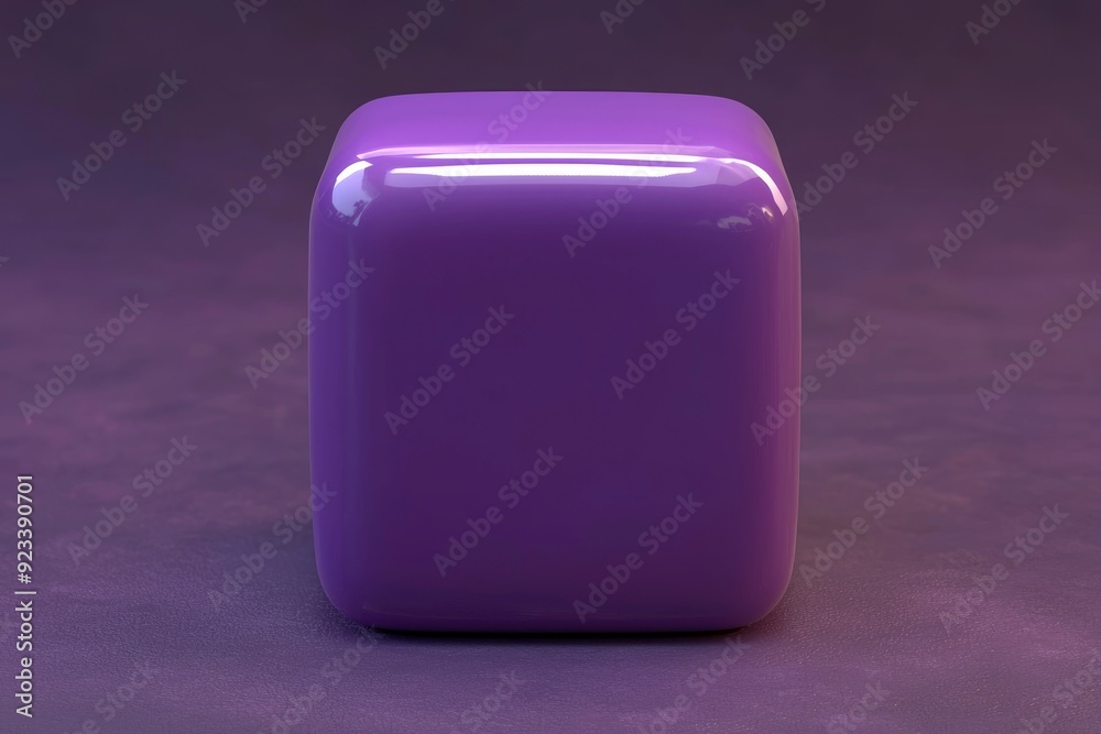 Purple Cube on Purple Background Purple Cube on Purple Background