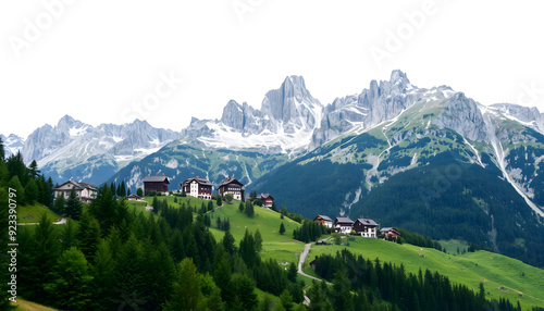 Schenna close to Merano,Dolomites,South Tyrol,Trentino,Bolzano Provence,Italy isolated with white highlights, png