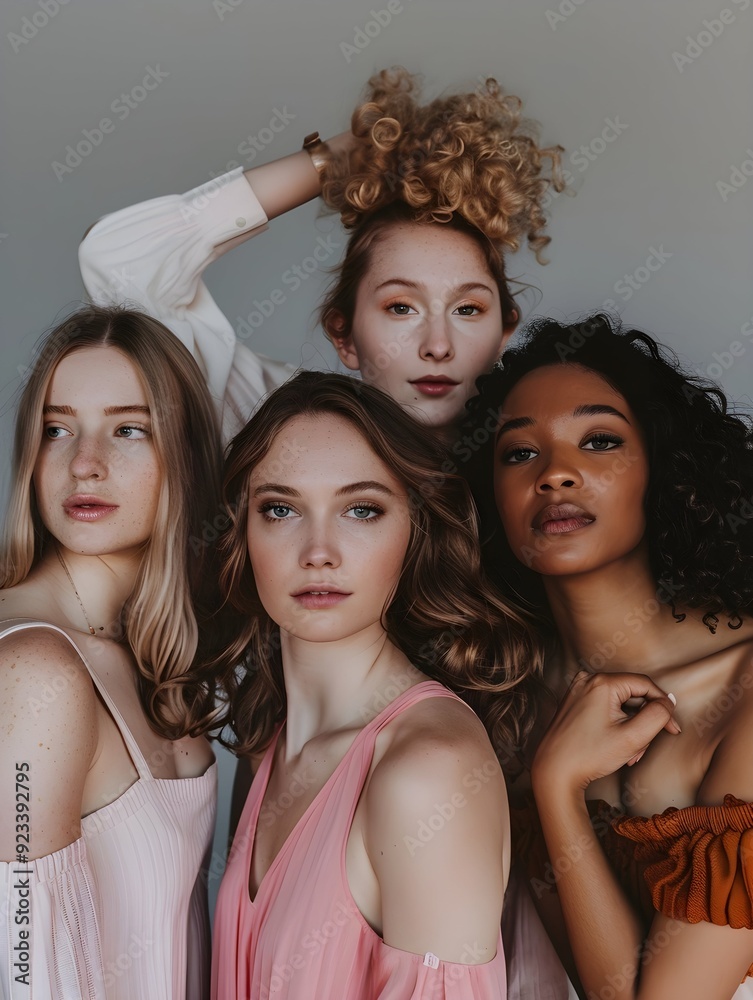 Fototapeta premium image of diverse women in a studio setting